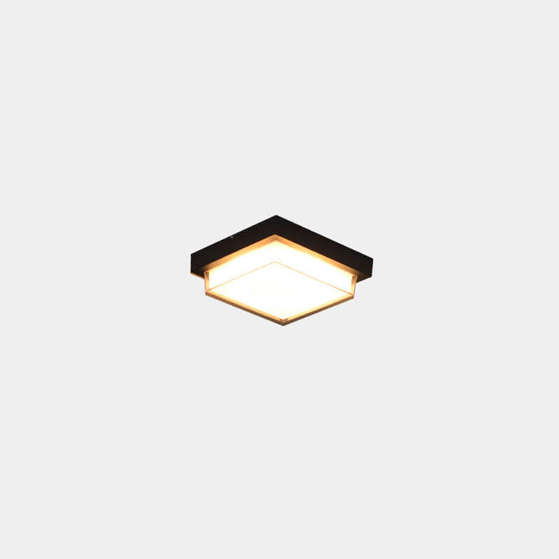 Modern Minimalist Aluminum Acrylic Induction LED Outdoor Flush Mount Light
