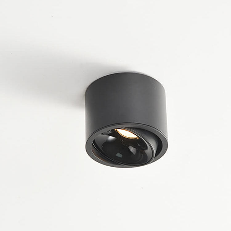 Modern Minimalist Aluminum Round LED Flush Mount Spotlight for Living Room