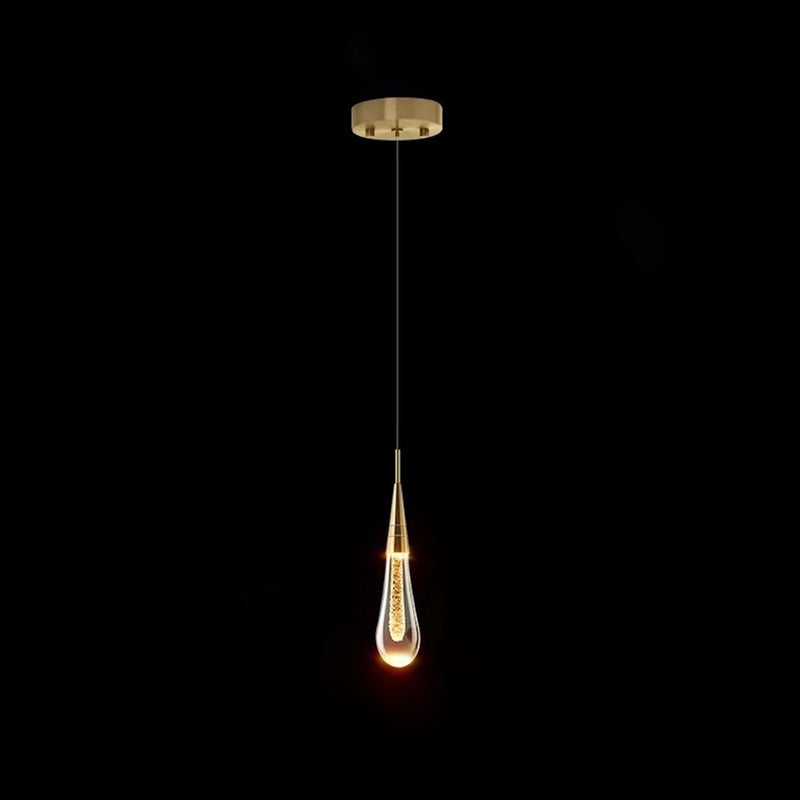 Contemporary Scandinavian Crystal LED Chandelier for Bedroom 

Elevate your bedroom decor with this stunning contemporary chandelier, featuring water drop design and a sleek combination of iron and aluminum. Perfect for adding a touch of elegance, this LE