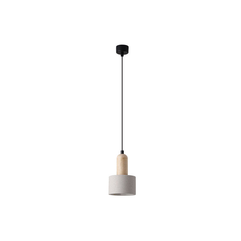 Contemporary Scandinavian Cement Dome Pendant Light for Bedroom 1-Light