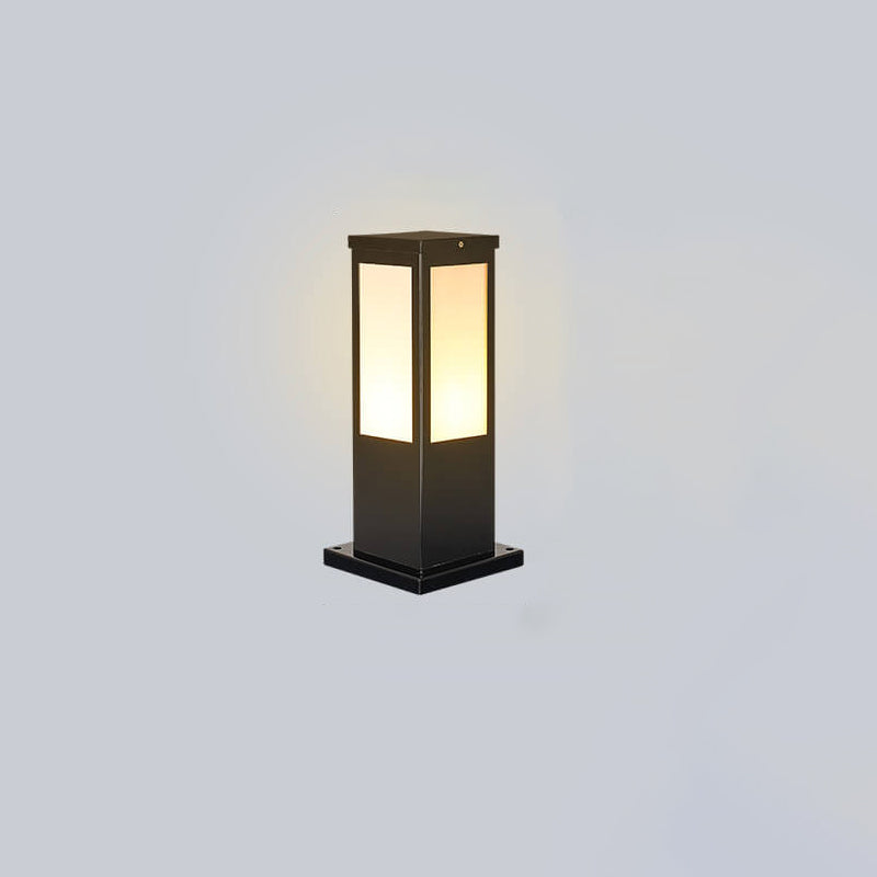 Modern Solar Lawn Square Column Outdoor Path Lamp Waterproof Garden Light