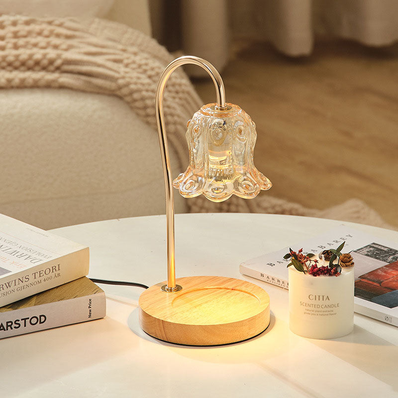 Modern Solid Wood Lily Of The Valley Melting Wax Table Lamp