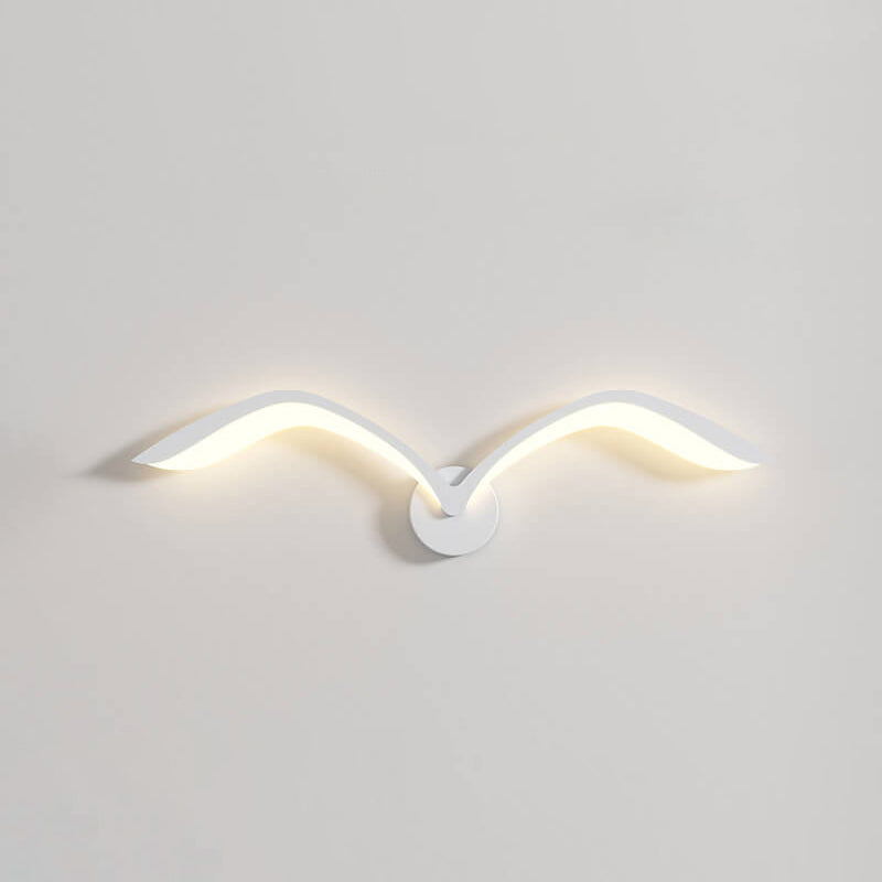 Nordic Minimalist Seagull Acrylic LED Wall Sconce Lamp - Modern Lighting Design, Energy-Efficient, Home Décor, Scandinavian Style, Adjustable Brightness