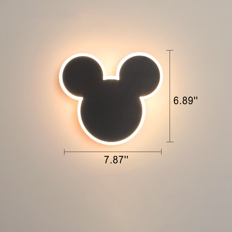 Cartoon Creative Mouse Rabbit LED Wall Sconce Lamp Cute Night Light Kids Room Decor Nursery Lighting Creative Wall Fixture Funny Animal Design Energy Efficient Light for Children's Bedroom Modern Home Décor Unique Gift Idea for Kids Fun Cartoon Character