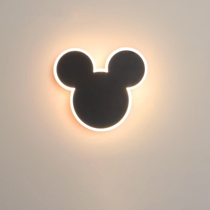 Cartoon Creative Mouse Rabbit LED Wall Sconce Lamp Cute Night Light Kids Room Decor Nursery Lighting Creative Wall Fixture Funny Animal Design Energy Efficient Light for Children's Bedroom Modern Home Décor Unique Gift Idea for Kids Fun Cartoon Character