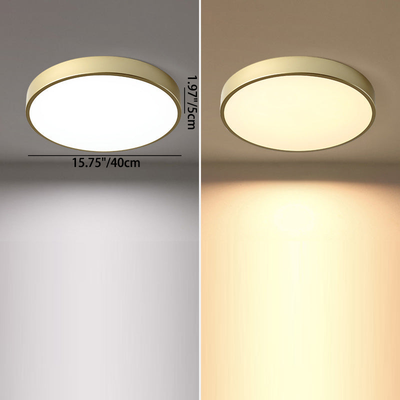 Modern Minimalist Round Iron Acrylic LED Ceiling Light for Living Room