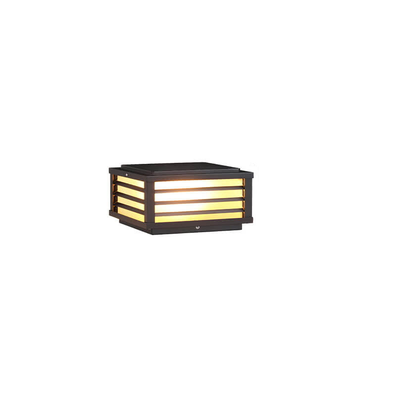 Modern Minimalist Solar LED Aluminum Post Light for Garden - Waterproof Landscape Lighting