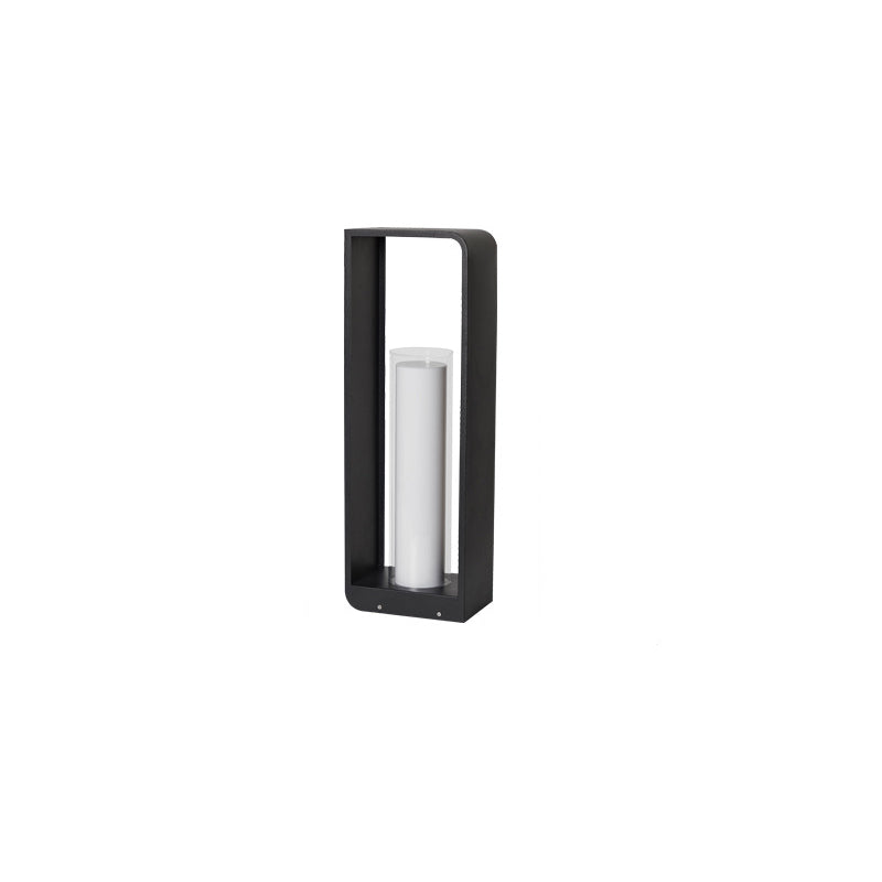 Modern Minimalist Square Frame Stainless Steel LED Landscape Light - Waterproof Acrylic Outdoor Patio Lighting