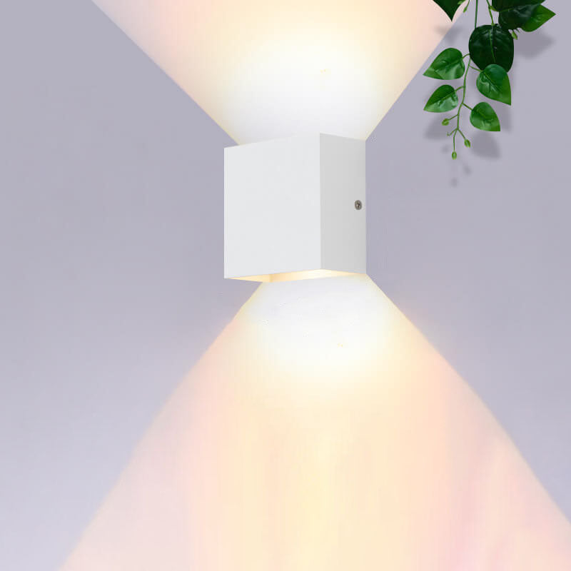 Modern Minimalist Square Aluminum LED Wall Sconce Lamp - Sleek Design, Energy Efficient, Indoor & Outdoor Lighting