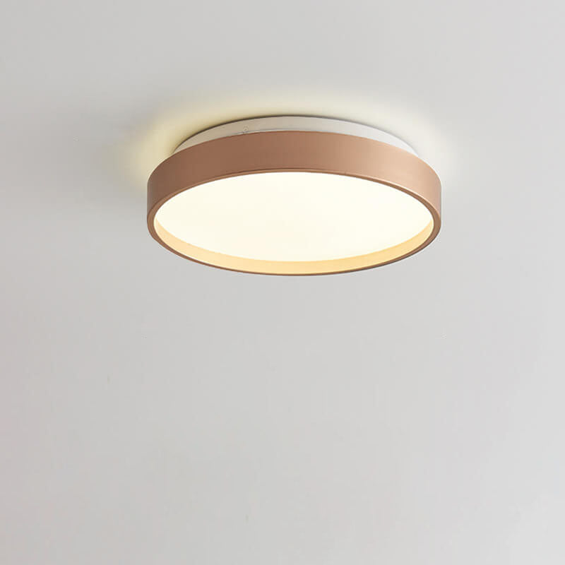 Modern Minimalist Round Acrylic LED Flush Mount Ceiling Light for Living Room & Bedroom