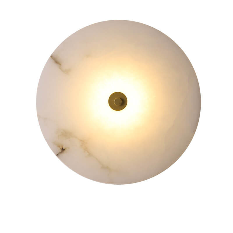 Contemporary Luxury Marble Iron LED Wall Sconce for Living Room & Bedroom