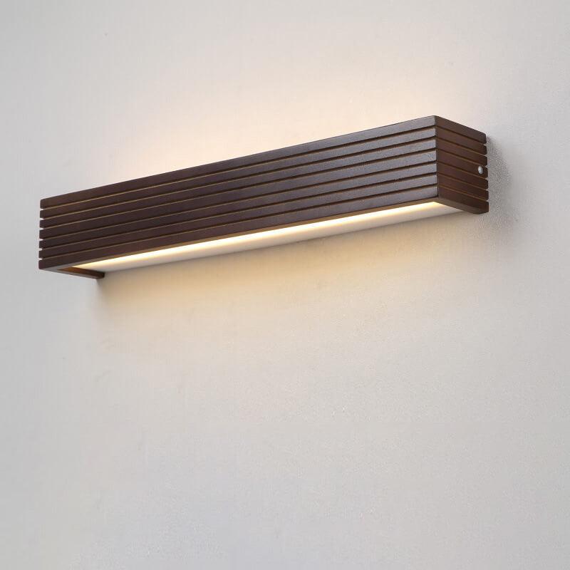 Modern Chinese Walnut Wall Sconce LED Lamp - Stylish Vanity Light Fixture