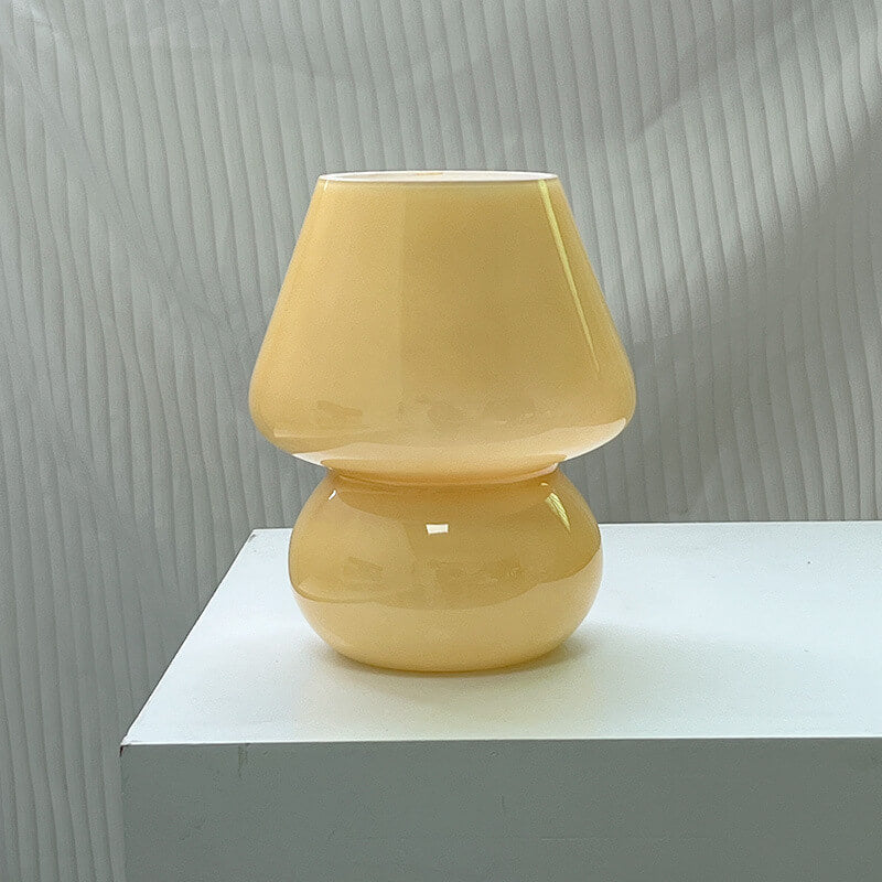 Modern Minimalist Striped Mushroom Glass Table Lamp 1-Light