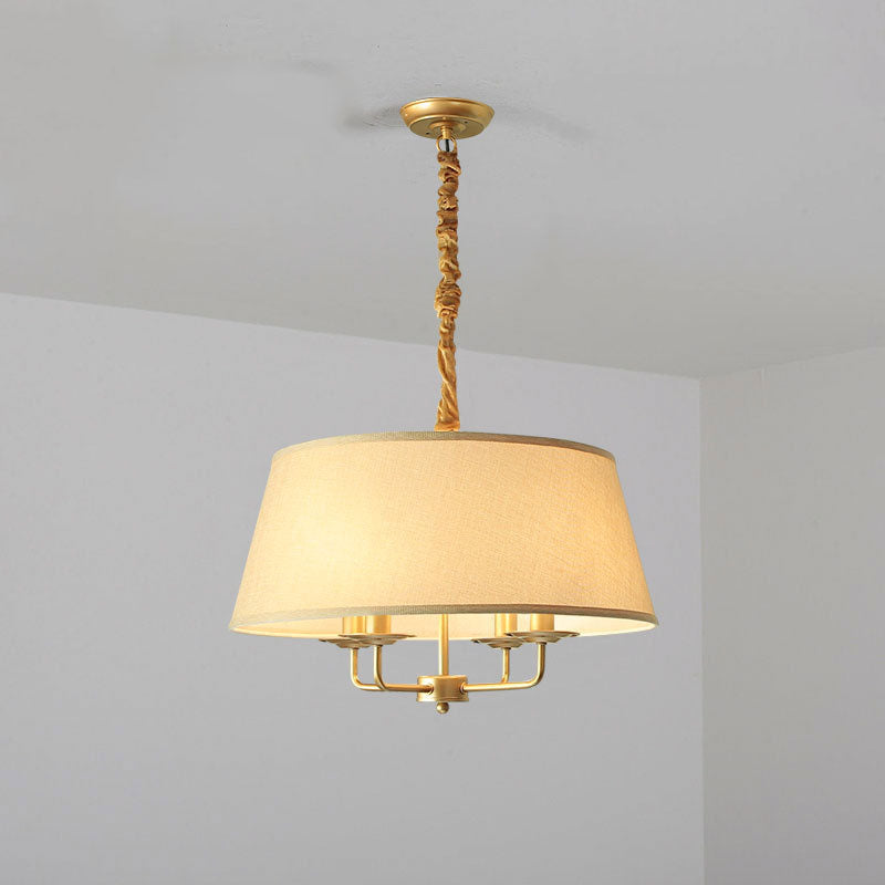 European Vintage Classic Iron 4-Light Pendant Lamp