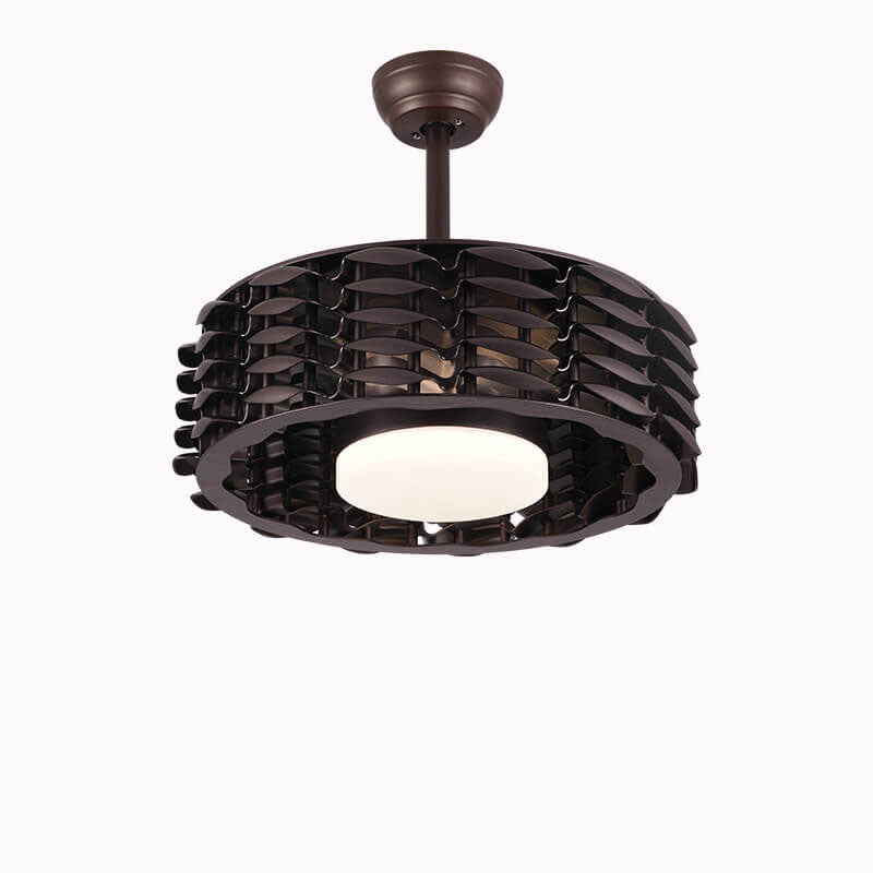 Modern Minimalist Cylinder LED Downrod Ceiling Fan Light