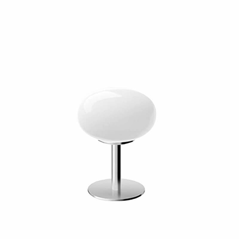 Contemporary Nordic Round Iron Glass Table Lamp - 1-Light Bedroom Lighting