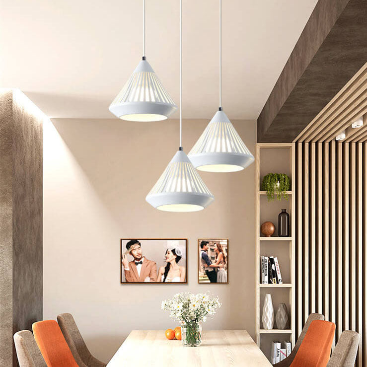 Modern Minimalist Iron Hollow Diamond 1/3-Light Island Chandelier