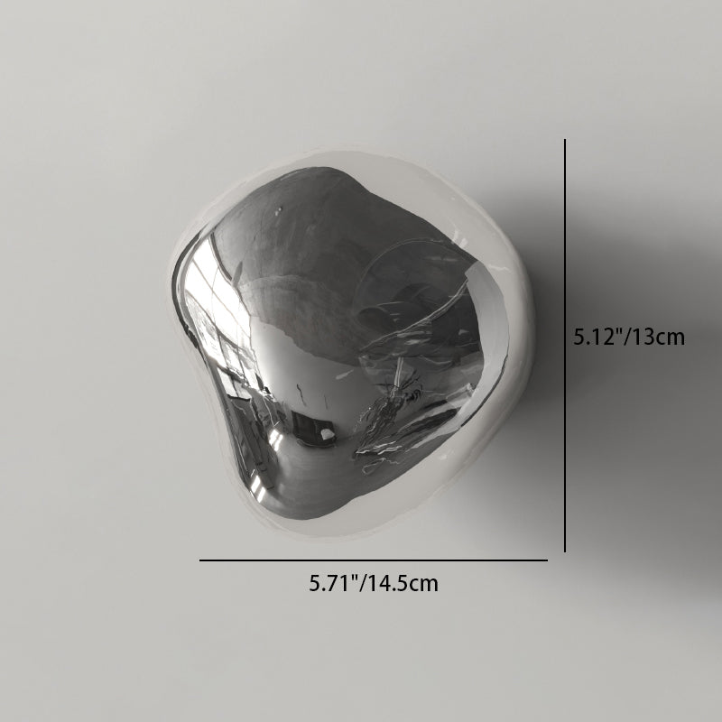 Modern Minimalist Electroplated Glass Wall Sconce Lamp - Irregular Sphere Design for Living Room Lighting
