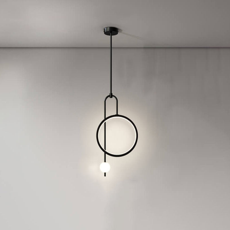 European Minimalist Circular Acrylic LED Chandelier - Light Luxury Design