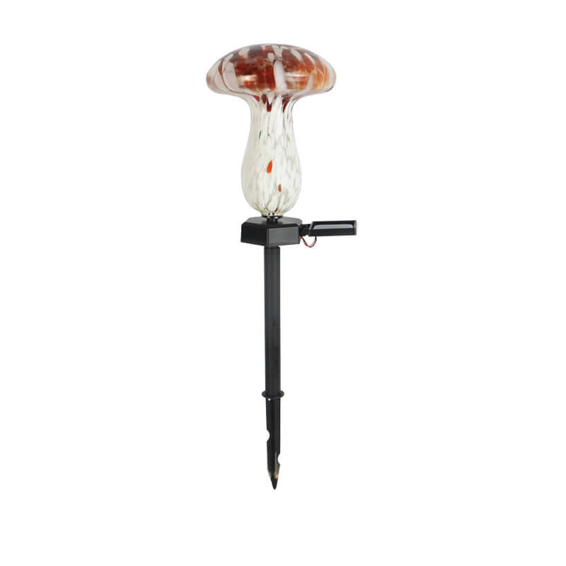 Vibrant Mushroom Solar LED Garden Light - Waterproof Colorful Glass Lawn Decor