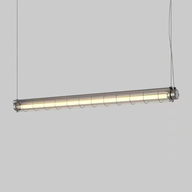 Contemporary Industrial Acrylic 1/2 Light Island Chandelier for Dining Room