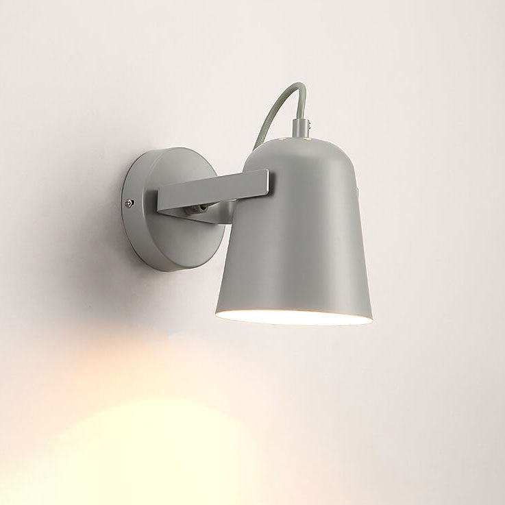 Nordic Macaron Iron Cylinder Dome Wall Sconce Lamp - 1-Light Modern Fixture for Home Decor, Stylish Lighting for Living Room, Bedroom, and Hallway
