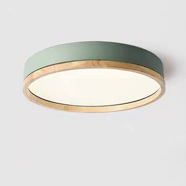 Simple Macaron Round Acrylic LED Flush Mount Ceiling Light - Modern Lighting Fixture for Home, Kitchen, and Hallway, Energy Efficient Design