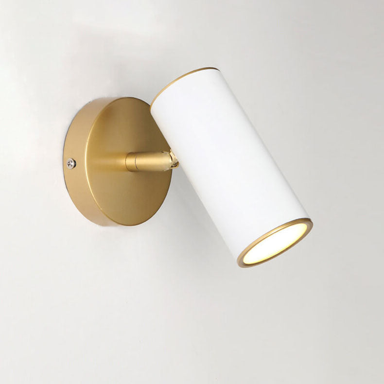 Modern Simplicity Cylindrical Spotlight 1-Light Reading Wall Sconce Lamp