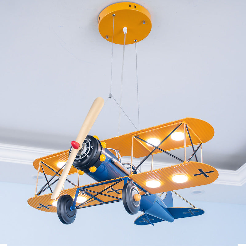 Contemporary Creative Kids Aircraft Hardware Acrylic LED Chandelier for Bedroom – Unique Aviation-Inspired Lighting, Modern Kids Room Decor, Airplane-Themed Light Fixture, Stylish Acrylic Chandelier, Beautiful Children’s Bedroom Lighting, Colorful LED Han
