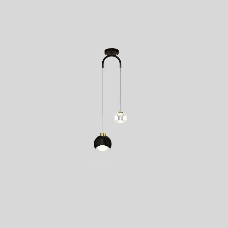 European Light Luxury Iron Brass LED Chandelier for Kitchen Island