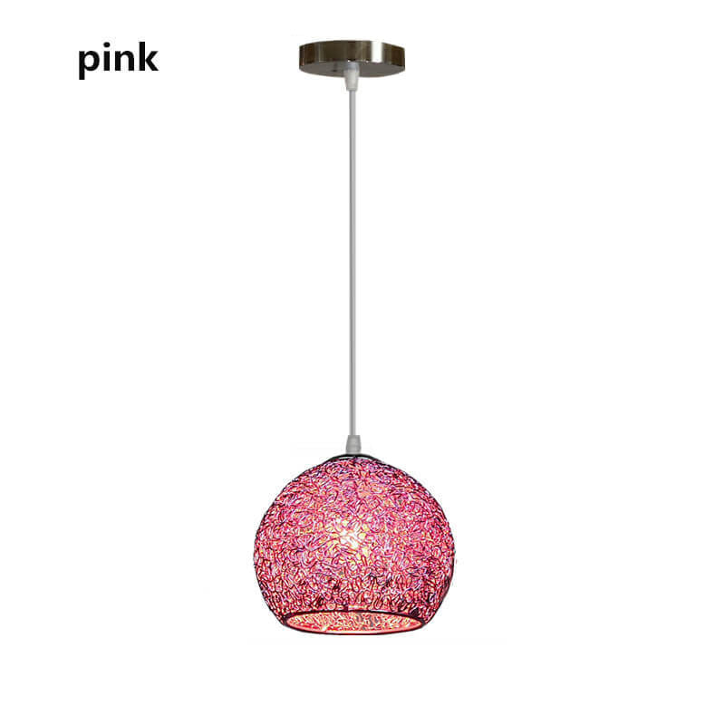 Contemporary Aluminum Macaron Round Pendant Light for Living Room