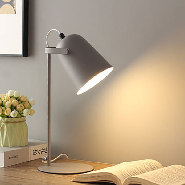 Nordic Macaroon Column Shade 1-Light Table Lamp - Modern Scandinavian Lighting, Elegant Home Decor, Stylish Nightstand Lamp, Minimalist Design, Contemporary Illumination, Bedroom & Living Room Accent, Decorative Table Light, Warm Cozy Atmosphere, High-Qua