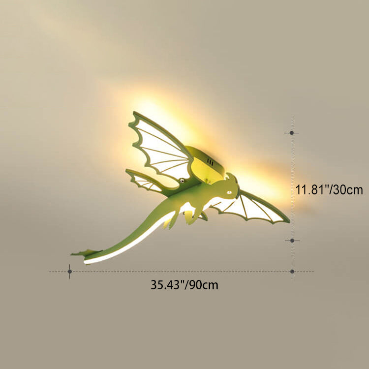 Contemporary Creative Acrylic Cartoon Dinosaur LED Semi-Flush Mount Ceiling Light for Kids Bedroom, Nursery, Playroom, Fun Lighting, Cute Dino Design, Adjustable Brightness, Modern Home Decor, Unique Children's Room Light Fixture