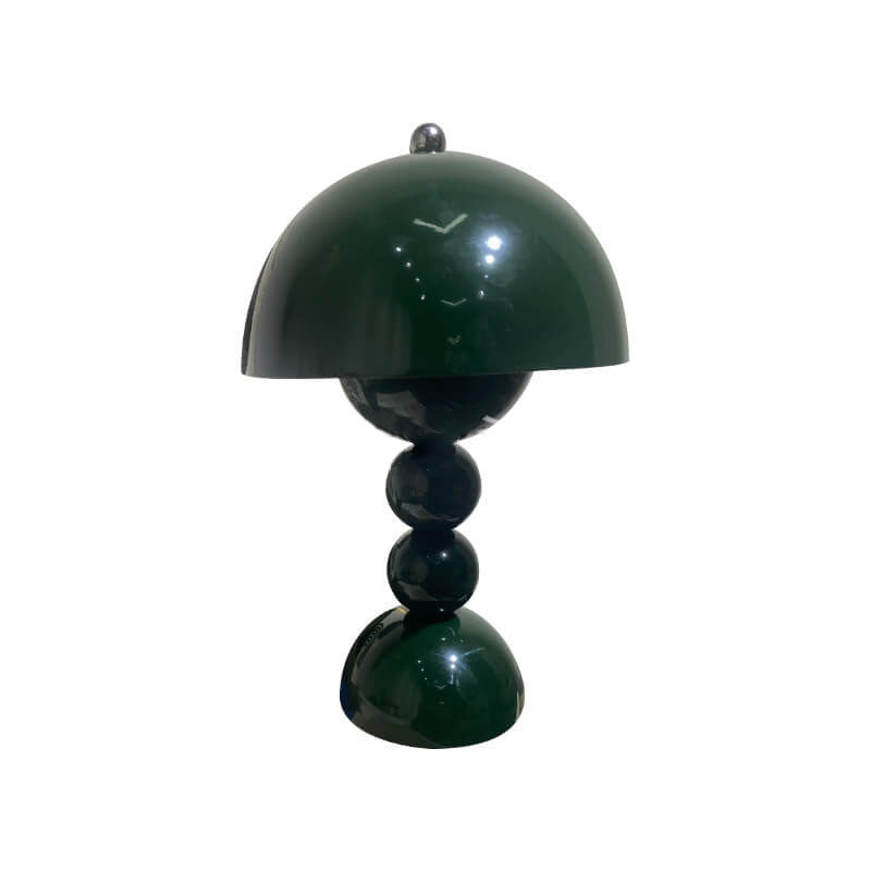 Contemporary Nordic Metal Mushroom Round Pod 1-Light Table Lamp for Bedroom Stylish Modern Lighting Fixture Nightstand Illuminated Decor Home Office Ambient Light Scandinavian Design Unique Table Lamp