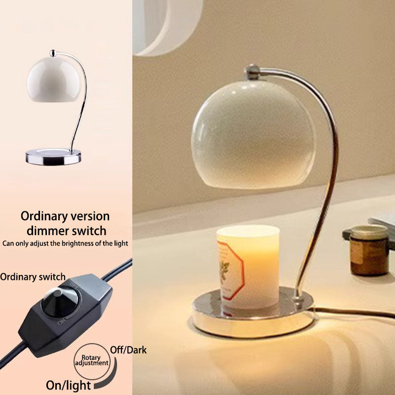 Contemporary Scandinavian Iron Stainless Steel Round Ball 1-Light Melting Wax Table Lamp for Bedroom, Modern Home Decor, Minimalist Lighting, Elegant Accent Lamp, Warm White Light, Unique Design, Stylish Nightstand Lamp, Luxury Lighting for Living Room, S