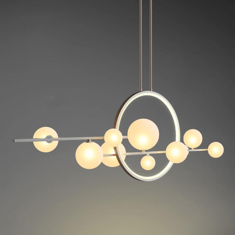 Modern Glass Bubble Chandelier - 7/10 Light Magic Bean Island Pendant Lighting