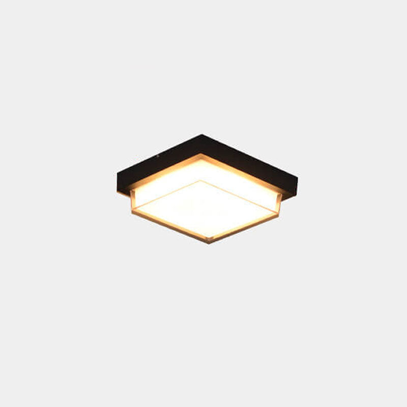 Modern Minimalist Aluminum Acrylic Induction LED Outdoor Flush Mount Light