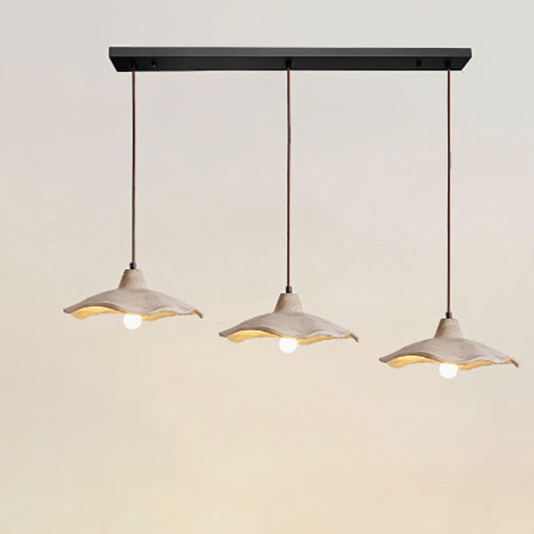 Japanese Vintage Flower Shape Lampshade Ceiling Light Chandelier 1/2/3-Light