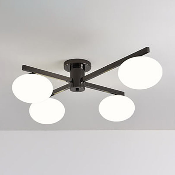 Nordic Light Luxury Glass Ball Semi-Flush Mount Ceiling Light - 3/4/5 Lights