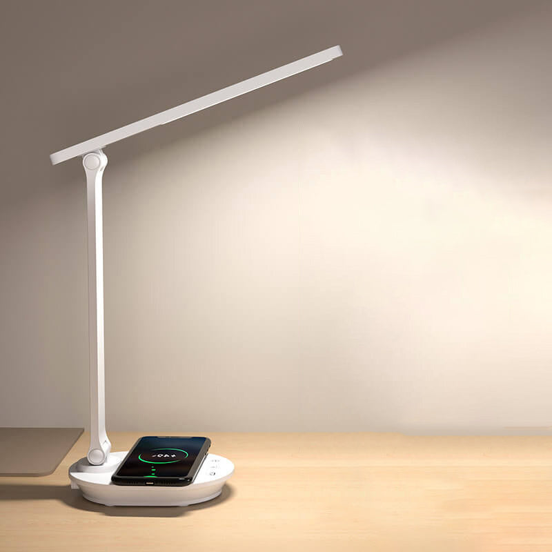 Modern Double Folding Eye Care Wireless Rechargeable LED Desk Lamp - Touch Control, Adjustable Brightness, USB Charging, Energy Efficient, Eye Protection, Portable Design for Home Office, Study, Reading, Nightstand, Desk Lighting Solutions