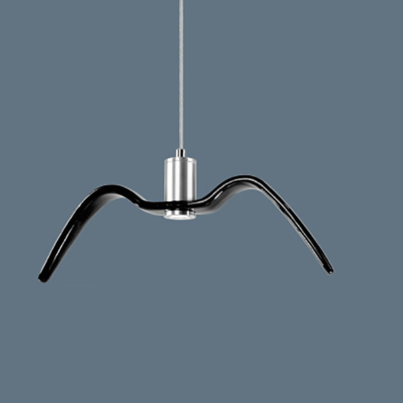 Contemporary Nordic Wrought Iron Seagull LED Pendant Light for Living Room