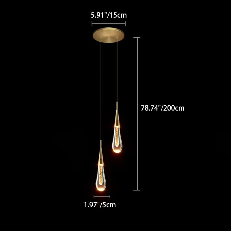 Contemporary Scandinavian Crystal LED Chandelier for Bedroom 

Elevate your bedroom decor with this stunning contemporary chandelier, featuring water drop design and a sleek combination of iron and aluminum. Perfect for adding a touch of elegance, this LE