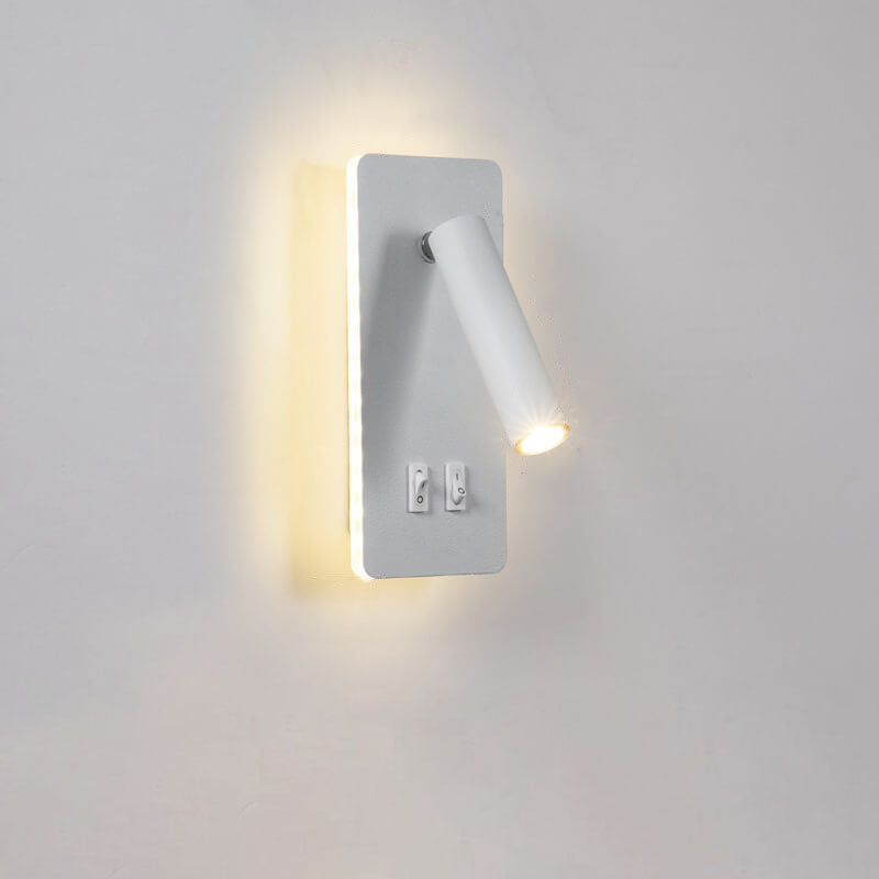 Contemporary Nordic Iron Square Spotlight LED Wall Sconce for Living Room & Bedroom