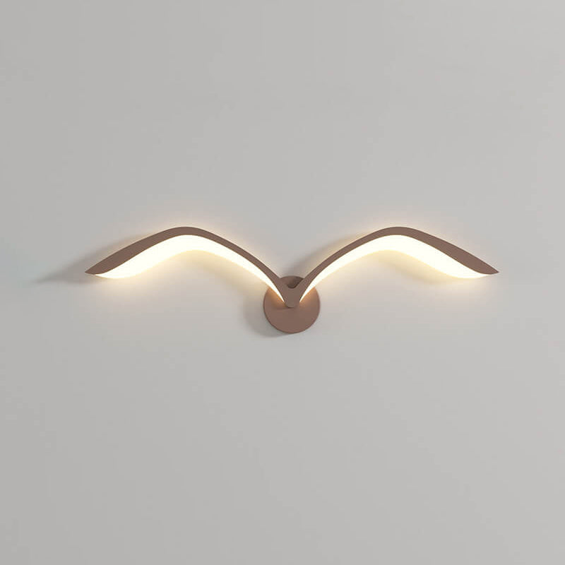 Nordic Minimalist Seagull Acrylic LED Wall Sconce Lamp - Modern Lighting Design, Energy-Efficient, Home Décor, Scandinavian Style, Adjustable Brightness