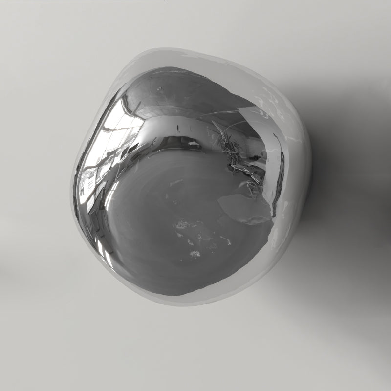 Modern Minimalist Irregular Spherical Electroplated Glass Wall Sconce Lamp for Living Room