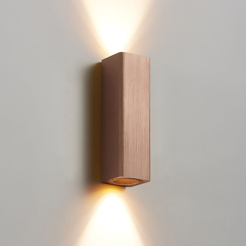 Nordic Minimalist Brushed Aluminum LED Wall Sconce - Rectangular Design, Modern Lighting, Durable Fixture, Energy-Efficient, Home Decor Accent