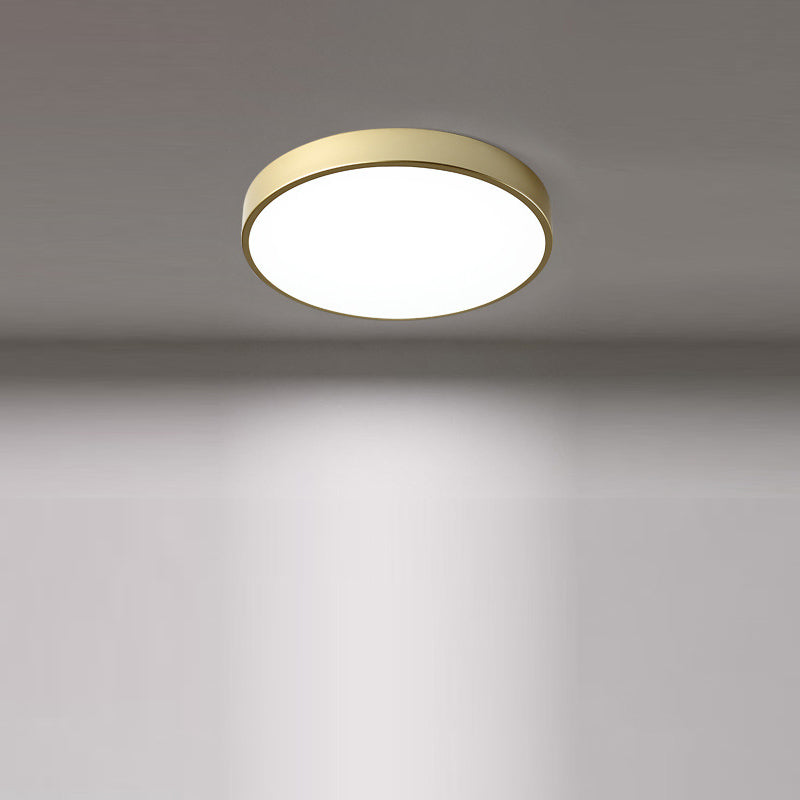 Modern Minimalist Round Iron Acrylic LED Ceiling Light for Living Room