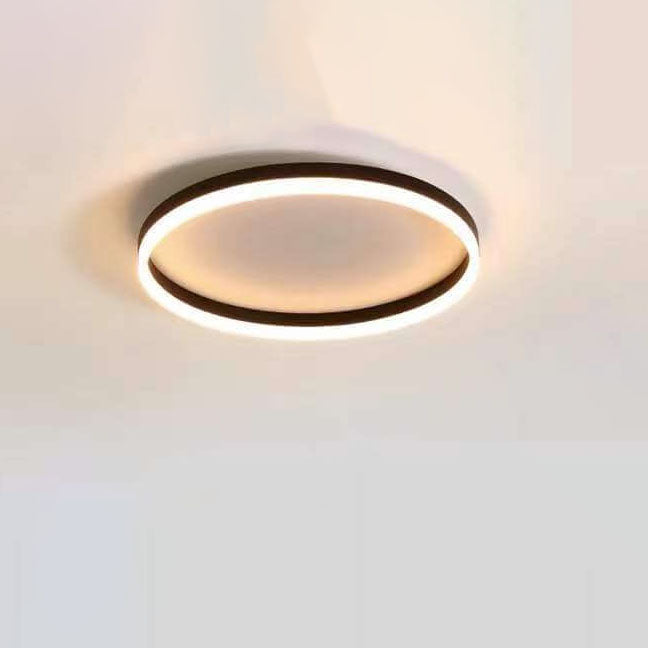 Nordic Minimalist Circle Ring LED Flush Mount Ceiling Light - Iron & Acrylic Design
