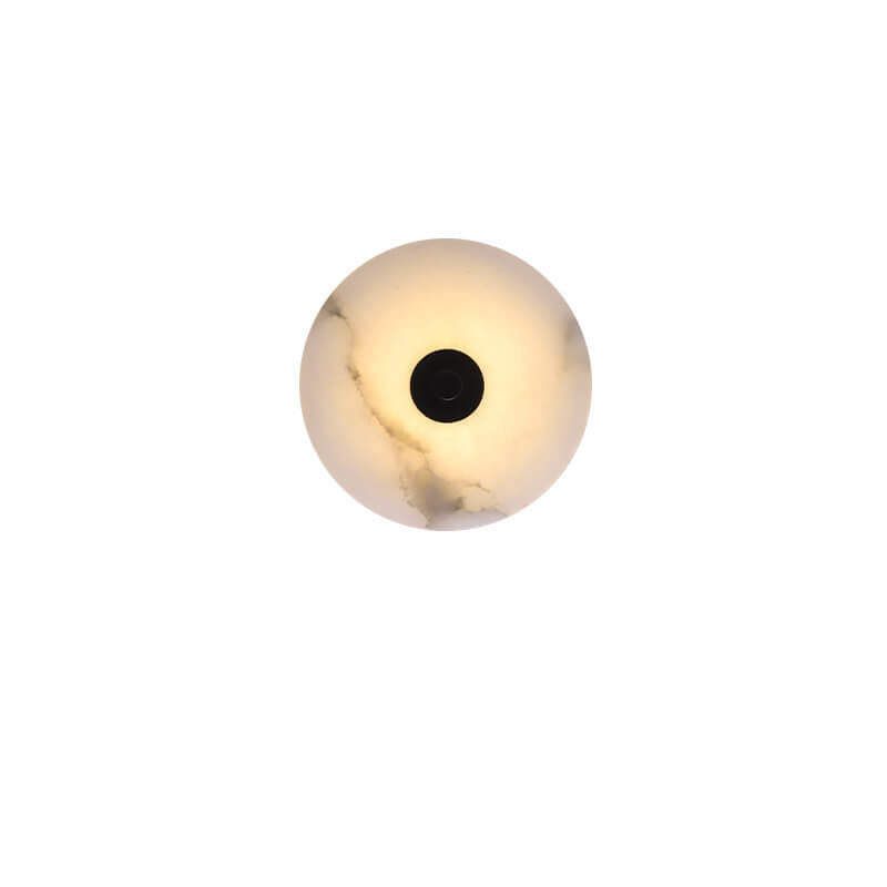 Contemporary Luxury Marble Iron LED Wall Sconce for Living Room & Bedroom