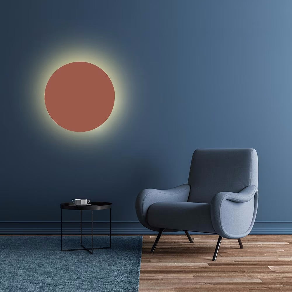 Colorful Modern Minimalist Round Iron LED Wall Sconce Lamp